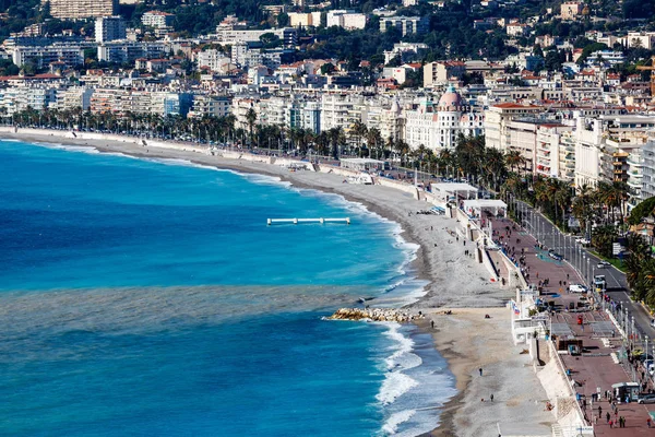 Promenade Des Anglais Krásné Pláže Nice Francouzská Riviéra Francie — Stock fotografie