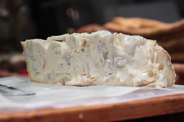 Gorgonzola Queso Maduro Italiano Original Hecho Con Leche Vaca — Foto de Stock