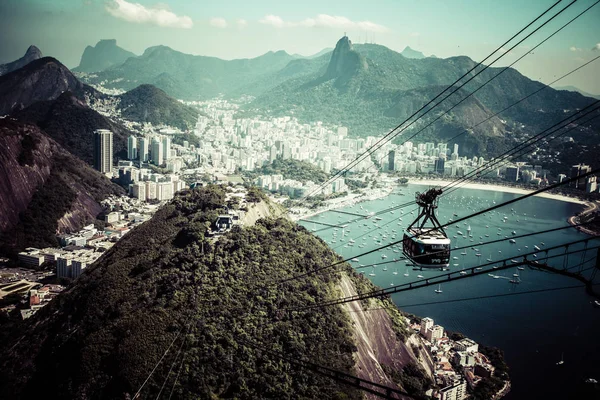 Sugar Loaf Rio Janeiro Için Teleferik — Stok fotoğraf