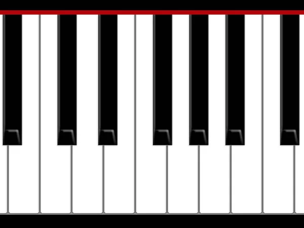 Fekete Fehér Kulcsokat Zongora — Stock Fotó