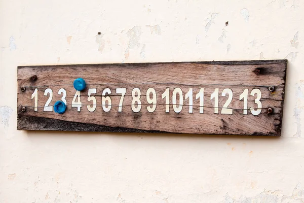 Old Wooden Score Bar Petanque — Stock Photo, Image