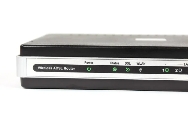 Draadloze Adsl Router Witte Achtergrond — Stockfoto