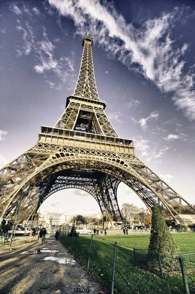 Colores Torre Eiffel Invierno París —  Fotos de Stock