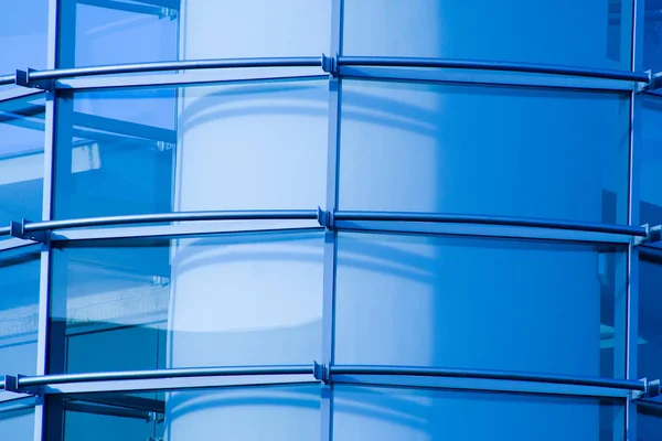 Detalle Del Edificio Negocios Diagonal Con Tinte Azul — Foto de Stock