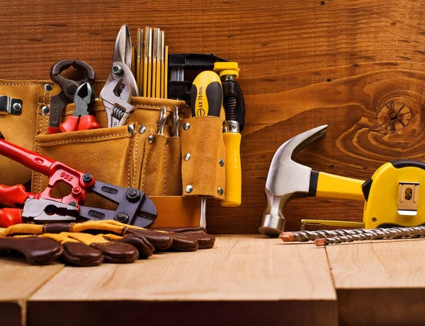 Set Working Tools Board Backgroumd — Stock Photo, Image