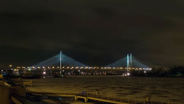 Pont Guy Dans Nuit Sankt Petersburg Russie — Photo