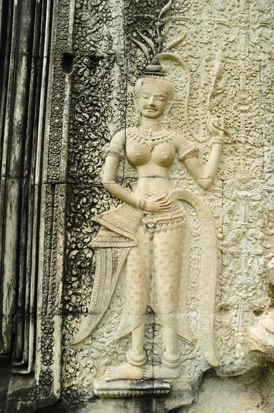 Staty Vid Angkor Wat Kambodja — Stockfoto