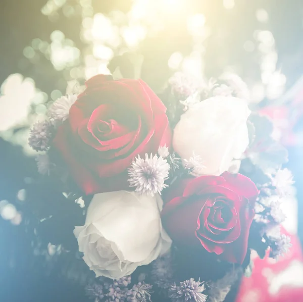 Mooie Rozen Bloemen Zachte Stijl Floral Achtergrond Valentine Achtergrond — Stockfoto