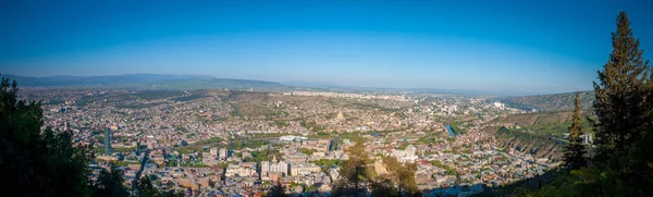 Vista Panoramica Sulla Città Tbilisi Capitale Georgiana — Foto Stock