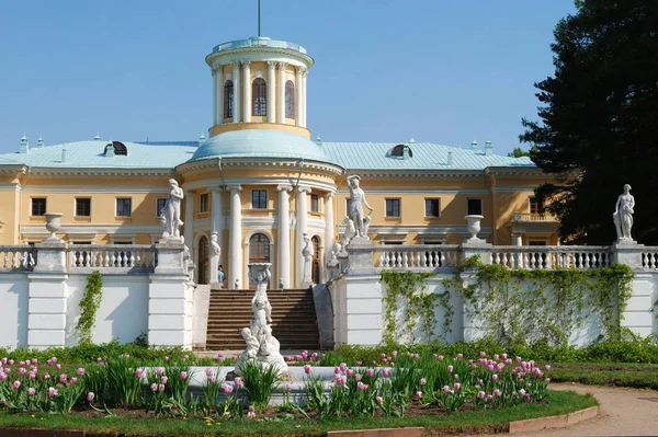 Casa Señorial Arkhangelskoye Moscú Vista Desde Jardín Terrazas Versión Horizontal — Foto de Stock