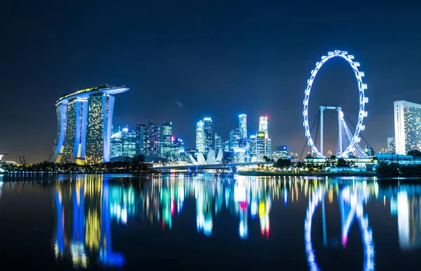 Singapur Gece Vakti — Stok fotoğraf