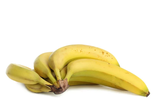 Bando Bananas Amarelas Maduras Frescas Isoladas Branco — Fotografia de Stock
