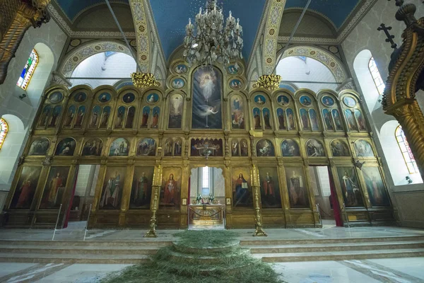 Vista Interior Catedral Ortodoxa Sarajevo Por Noche — Foto de Stock