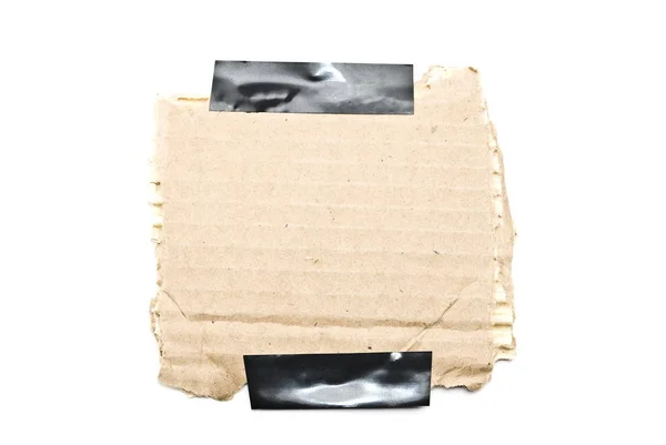 Шматок Картону Ізольований Білому Тлі — стокове фото