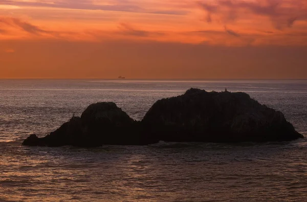 Crepúsculo Costa Del Pacífico Califonia Cerca San Francisco — Foto de Stock