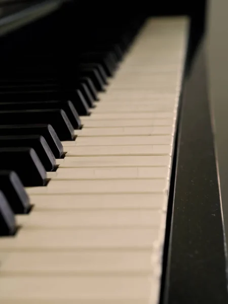 Teclas Piano Muito Bem Amado Muitas Vezes Tocava Piano Sepia — Fotografia de Stock