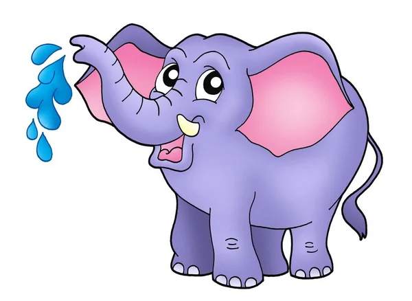 Ilustración Color Del Elefante Pequeño — Foto de Stock