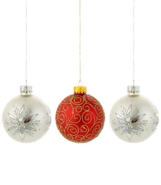 Christmas Tree Ornaments Hanging White — Stock Photo, Image