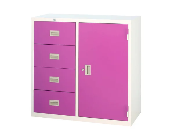 Gabinete Color Violeta Con Cajones Estante — Foto de Stock