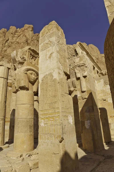 Krallar Vadisinde Hatshepsut Tapınağın Punt Salonu Luxor Mısır — Stok fotoğraf