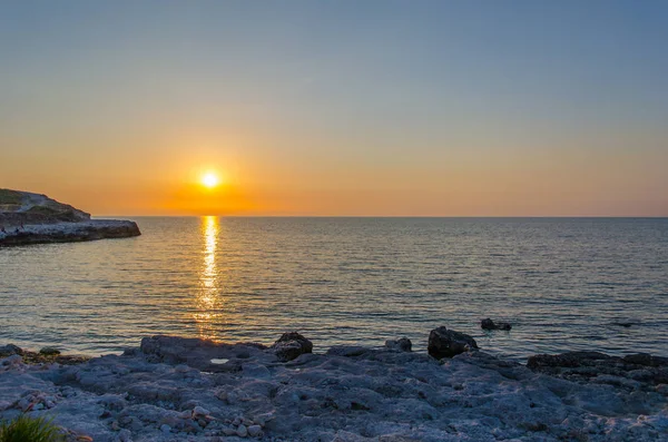 Захід Сонця Пляжі Захід Сонця Севастополь Крим — стокове фото