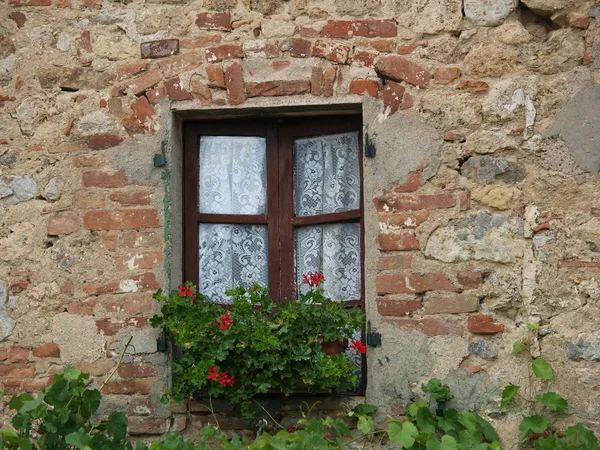 Monteriggioni Mittelalterliches Dorf Der Toskana — Stockfoto