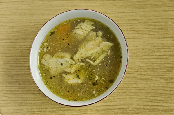 Supă Frumoasă Bulgară Gust Pui — Fotografie, imagine de stoc