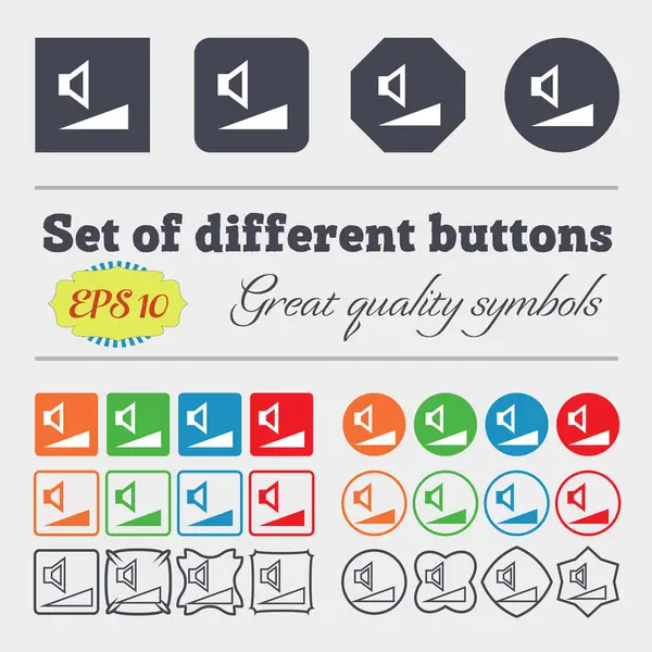 Volume Sound Icon Sign Big Set Colorful Diverse High Quality — Stock Photo, Image