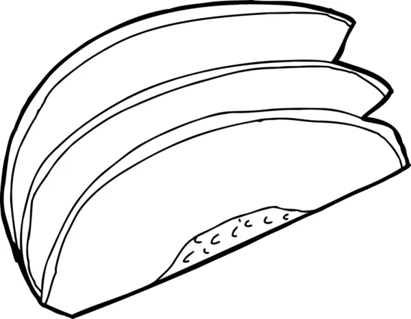 白の上にスライスされたズッキーニの作品の漫画の輪郭 — ストック写真