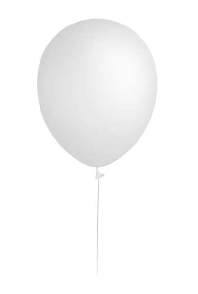Witte Ballon Geïsoleerd Wit Illustratie — Stockfoto