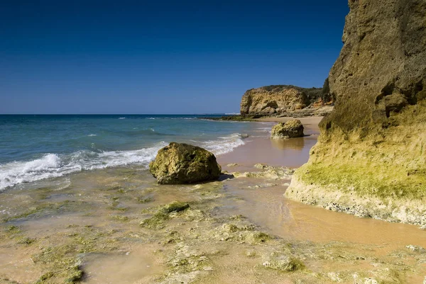 Playa Oura Acantilados Albufeira Portugal — Foto de Stock