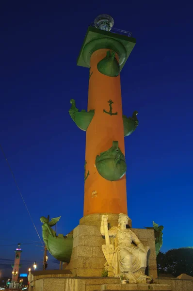 Rostral Column Sint Petersburg Rusland Winter — Stockfoto