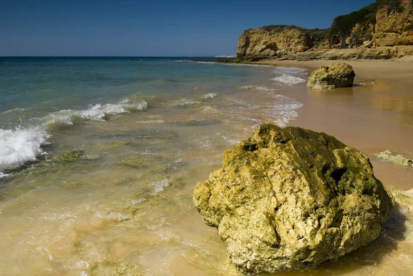 Playa Oura Acantilados Albufeira Portugal — Foto de Stock
