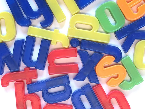 English Alphabet Letters Plastic Toy Characters — Stock Photo, Image
