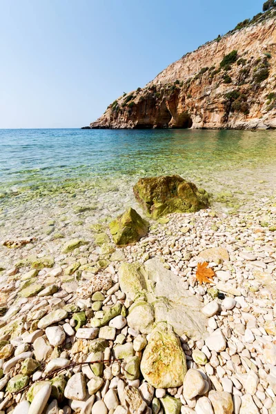 Thurkey Antalya Lycia Weg Wasser Felsen Und Himmel Nahe Der — Stockfoto
