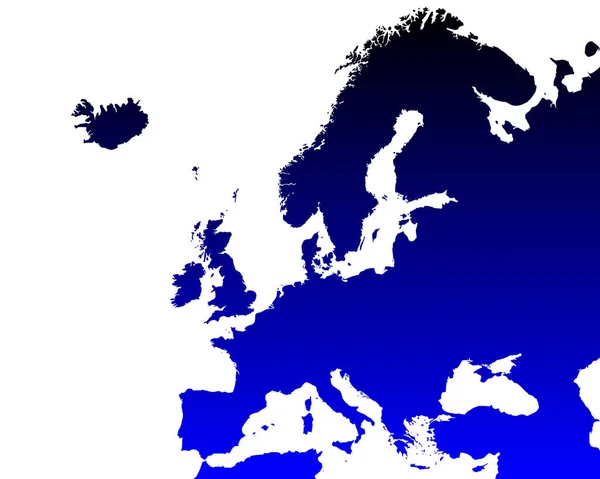 Λεπτομερή Χάρτη Της Ευρώπης — Φωτογραφία Αρχείου