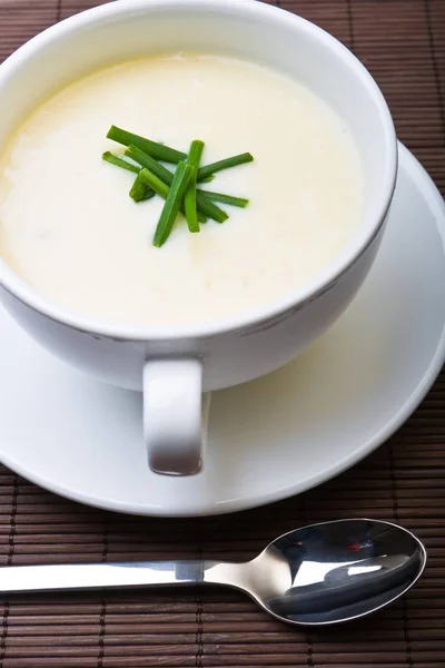 Supă Proaspătă Sparanghel Arpagic — Fotografie, imagine de stoc