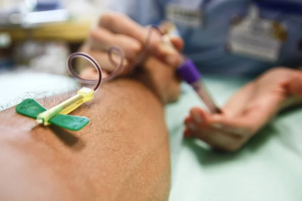 Donación Sangre Para Pruebas Clínicas — Foto de Stock