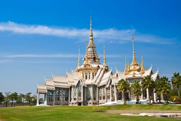 Tajski Biały Sztuka Rozciągacz Przeciwko Błękitne Niebo — Zdjęcie stockowe