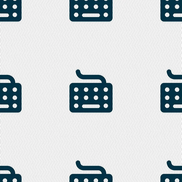 Знак Піктограми Клавіатури Безшовний Візерунок Геометричною Текстурою Ілюстрація — стокове фото