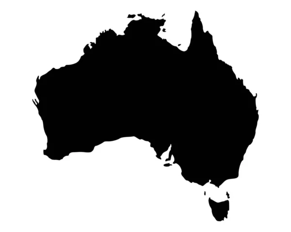 Mapa Austrália Ilustração Gráfica Plana Mapa Geografia Simples — Fotografia de Stock