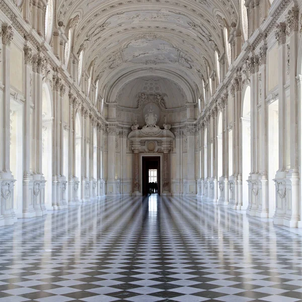 Vista Galleria Diana Venaria Palacio Real Cerca Torino Piamonte —  Fotos de Stock