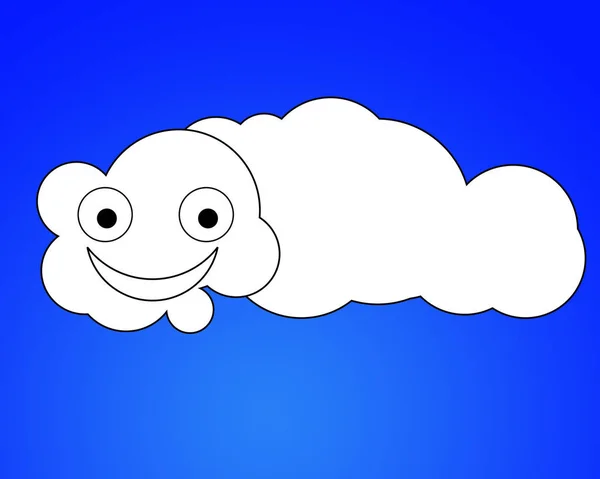 Una Nube Dibujos Animados Muy Feliz —  Fotos de Stock