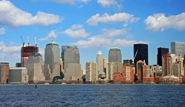 Lägre Manhattan Skyline Sett Från Liberty Park New Jersey — Stockfoto