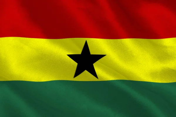 Ghana Flag Rippling Modern Digital Concept — Stock Photo, Image