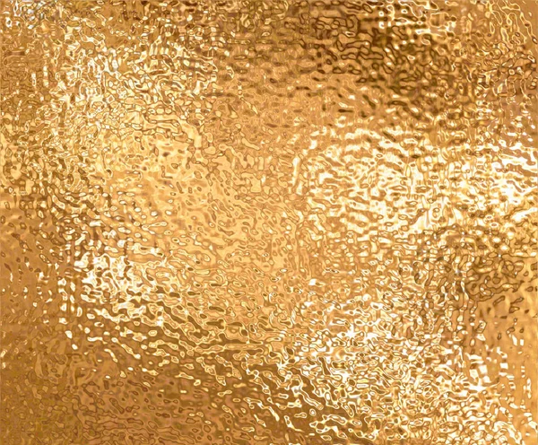 Very Large Sheet Fine Crinkled Gold Aluminium Foil — Stock Photo, Image