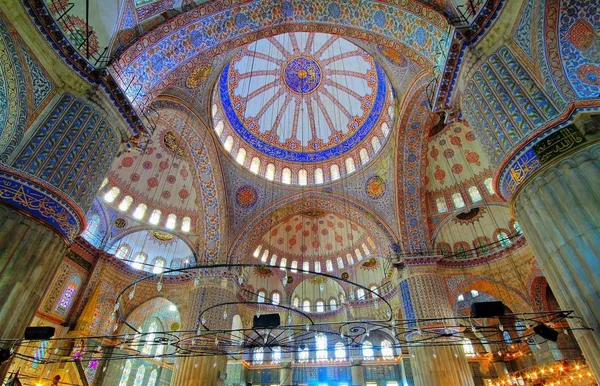 Interior Mezquita Azul Mezquita Sultanahmet Estambul Turquía — Foto de Stock