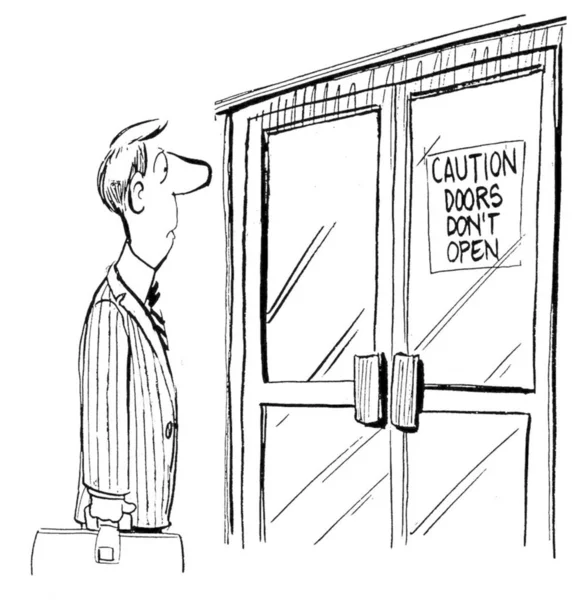 Caution Doors Open — Stock Photo, Image