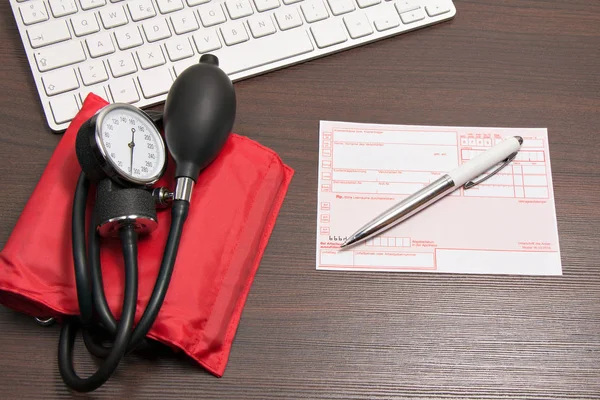 Prescription drugs on the desk of a medical practice