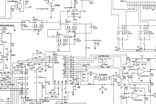 Elektronický Schematický Moderní Živý Koncept — Stock fotografie